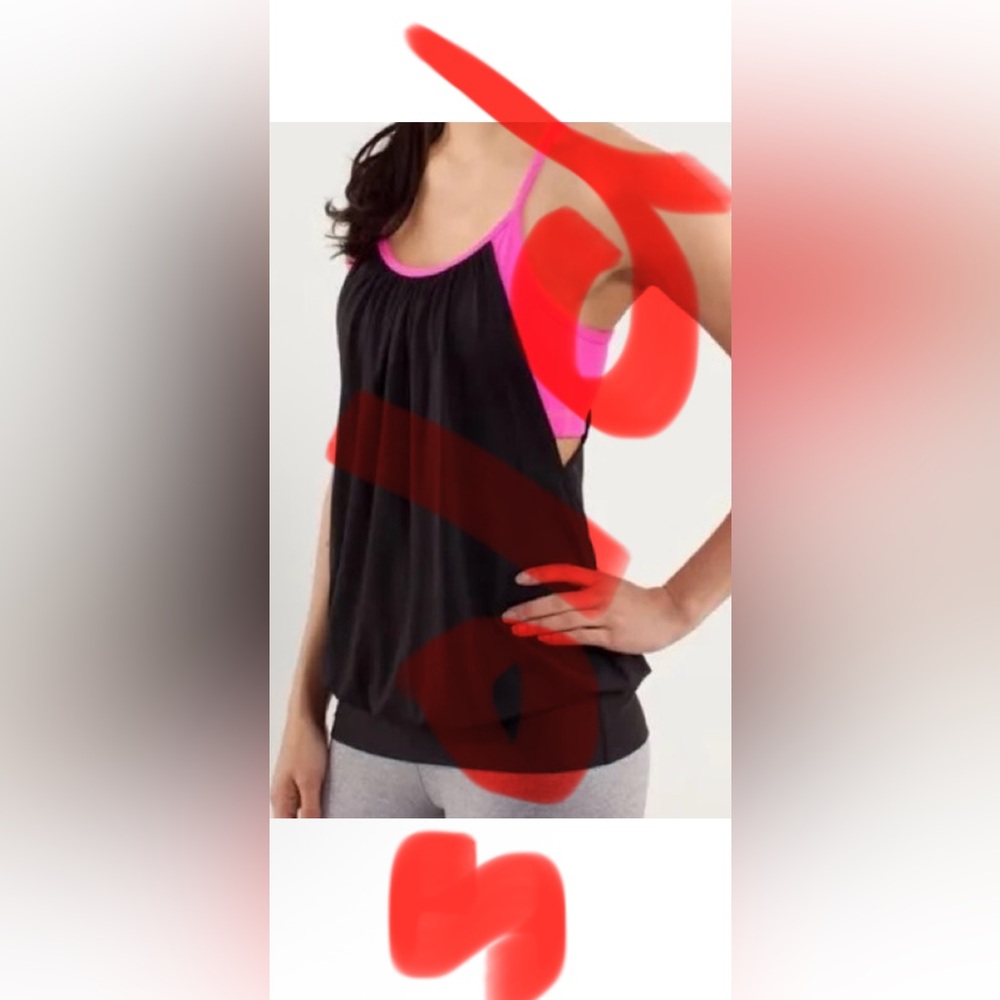 Lululemon workout top. Size 6. Fits like a medium size. Black